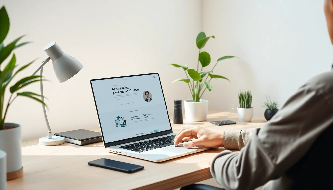 Ontwikkelaar kijkt naar code van een API-koppeling met AI op een laptop.