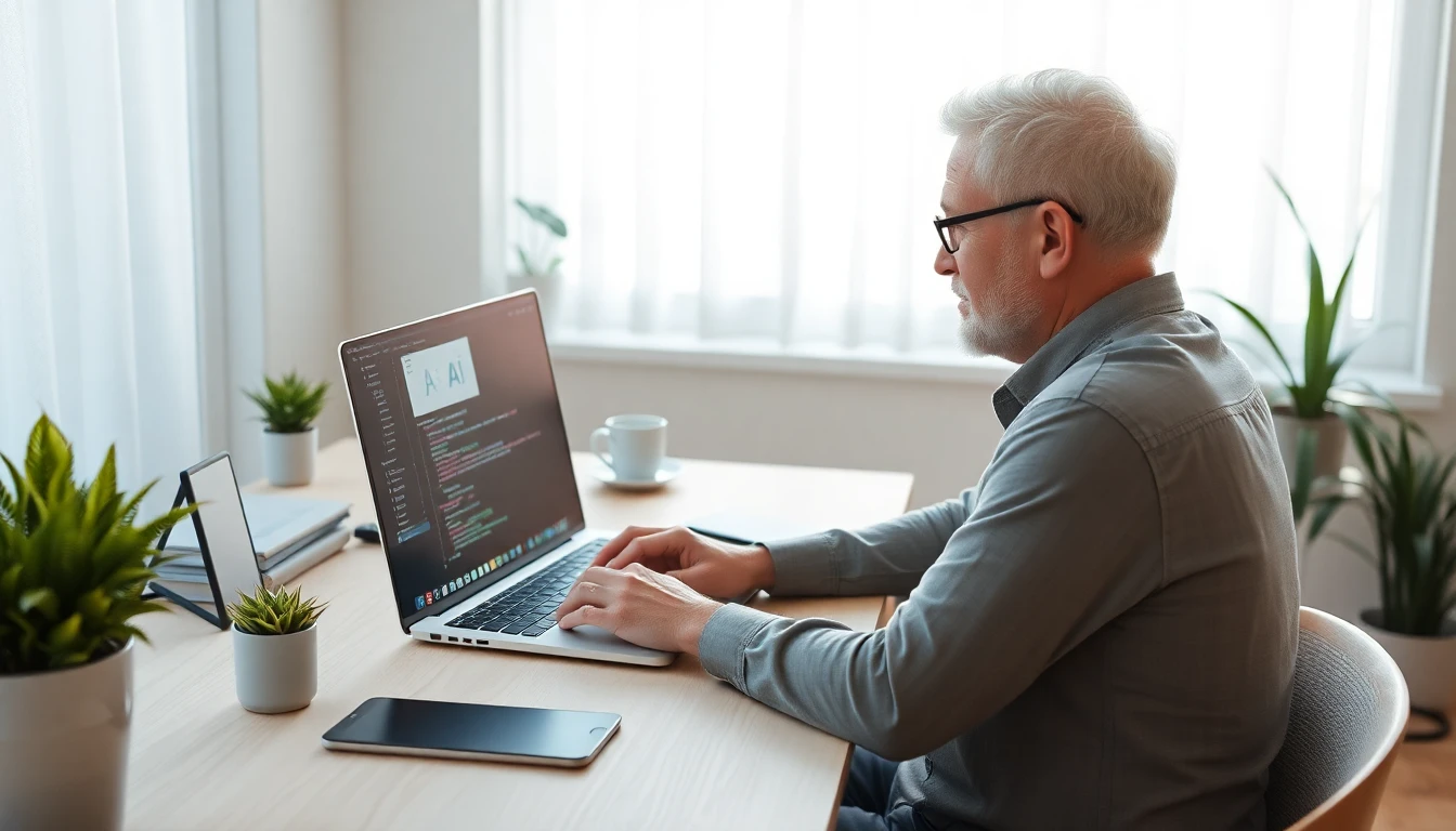 Laptop met code-editor en drie AI-assistenten voor een klein persoonlijk project